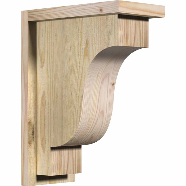 Ekena Millwork Newport Rough Sawn Corbel w/Backplate, Douglas Fir, 6"W x 12"D x 16"H COR06X12X16NEW01RDF - main